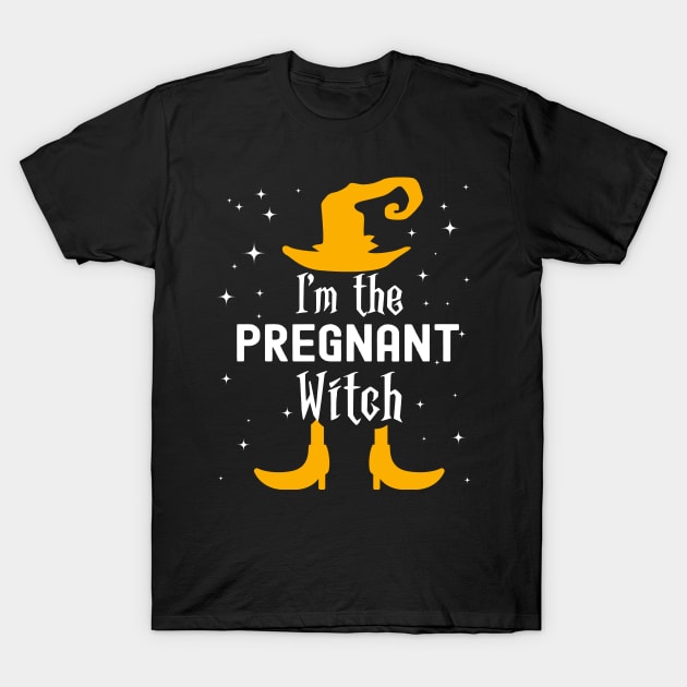 I'm The Pregnant Witch Matching Halloween couple Costume Family Friends Group T-Shirt by VDK Merch